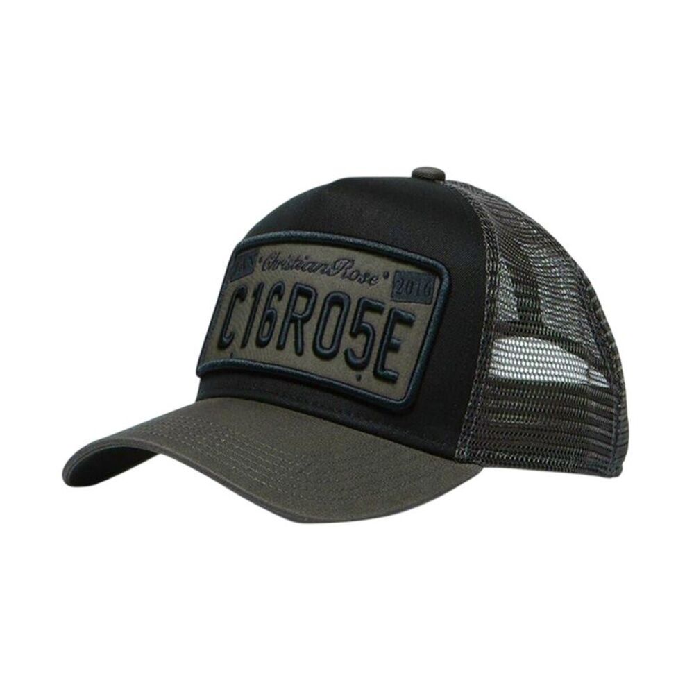 Christian Rose Private Plate Logo Trucker Cap / Black/Gray